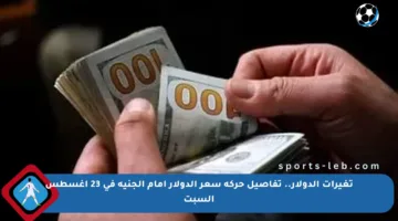 تغيرات الدولار.. تفاصيل حركة سعر الدولار أمام الجنيه في 23 أغسطس السبت